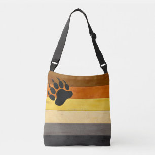 SlipperyJoe's Bear Pride flagga wooden golv strukt Axelväska