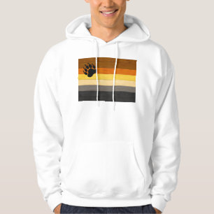 SlipperyJoe's Bear Pride flagga wooden golv strukt Hoodie