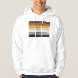 SlipperyJoe's Bear Pride flagga wooden golv strukt Hoodie