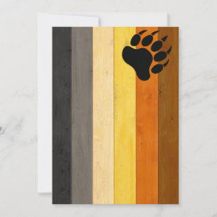 SlipperyJoe's Bear Pride flagga wooden golv strukt Julkort
