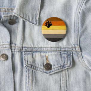 SlipperyJoe's Bear Pride flagga wooden golv strukt Knapp
