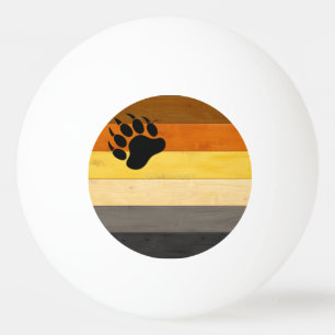 SlipperyJoe's Bear Pride flagga wooden golv strukt Pingisboll