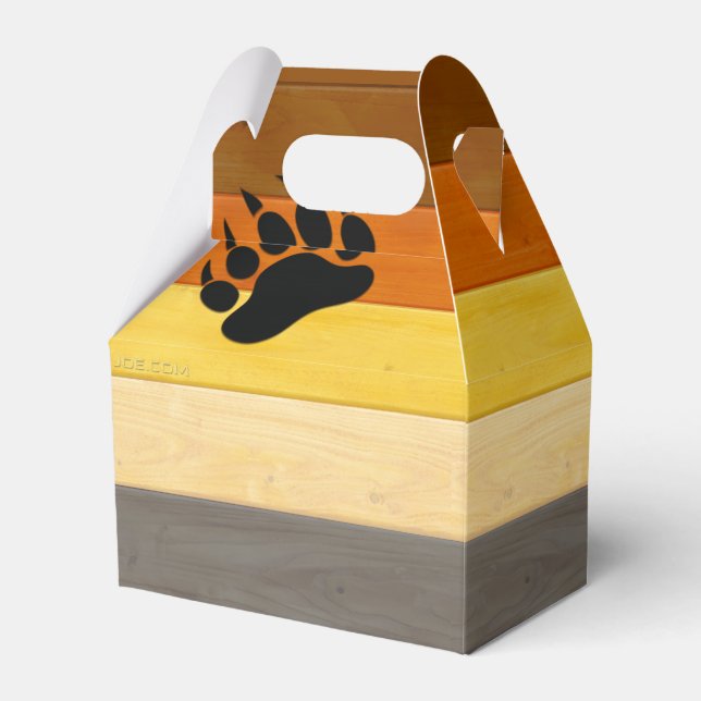 SlipperyJoe's Bear Pride flagga wooden golv strukt Presentaskar (Framsidan Sidan)
