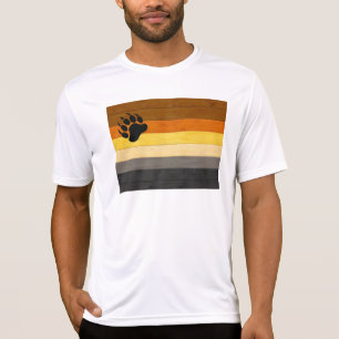 SlipperyJoe's Bear Pride flagga wooden golv strukt T Shirt