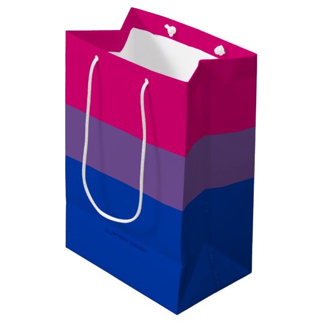 SlipperyJoe's Bisexual Pride Flagga lavender-rosa  (Framsidan Vinklad)