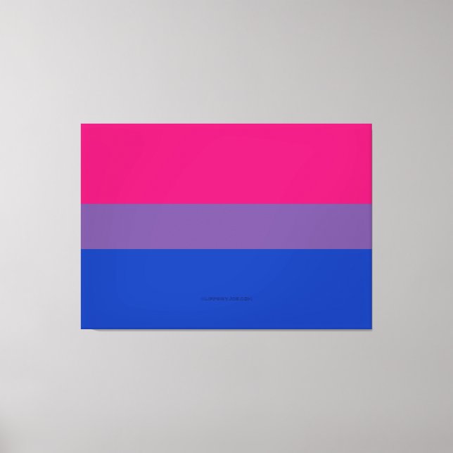 SlipperyJoe's Bisexual Pride Flagga lavender-rosa  Canvastryck (Framsida)