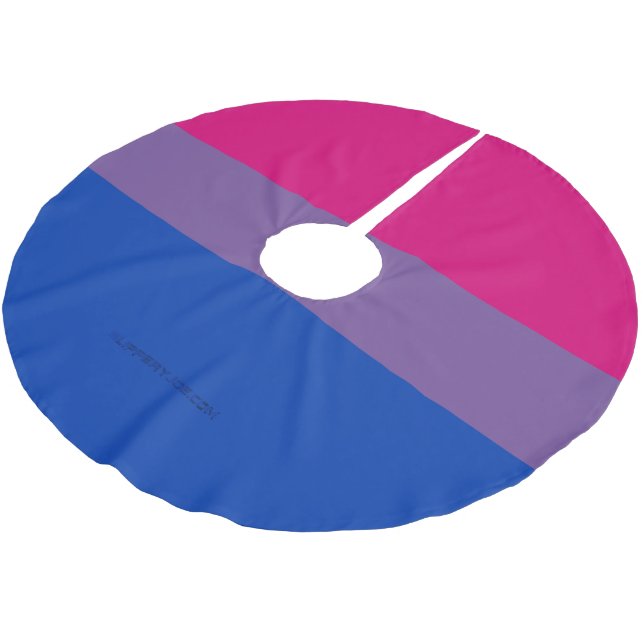 SlipperyJoe's Bisexual Pride Flagga lavender-rosa  Julgransmatta Borstad Polyester (Vinklad)