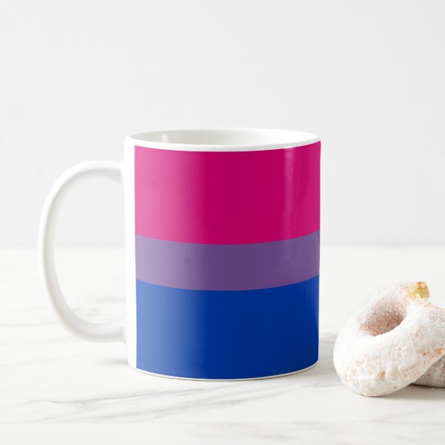 SlipperyJoe's Bisexual Pride Flagga lavender-rosa  Kaffemugg (Med munk)