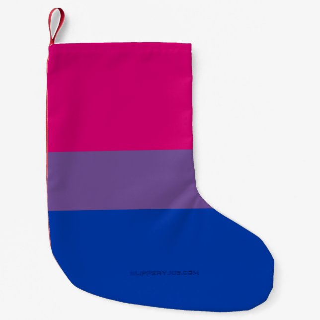 SlipperyJoe's Bisexual Pride Flagga lavender-rosa  Liten Julstrumpa (Framsidan)
