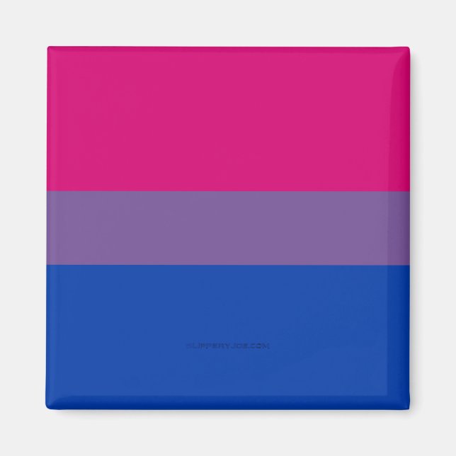 SlipperyJoe's Bisexual Pride Flagga lavender-rosa  Magnet (Framsidan)
