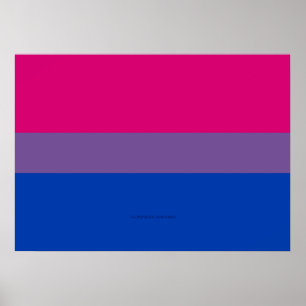 SlipperyJoe's Bisexual Pride Flagga lavender-rosa  Poster