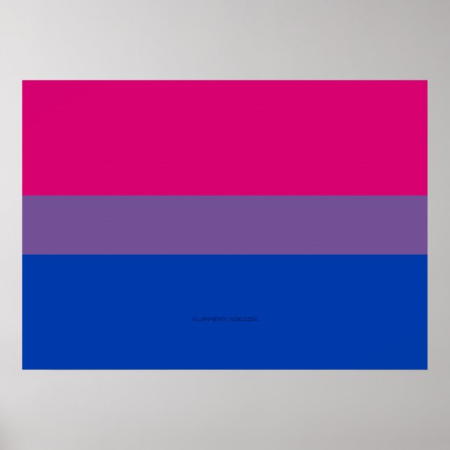 SlipperyJoe's Bisexual Pride Flagga lavender-rosa  Poster (Framsidan)