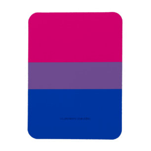 SlipperyJoe's Bisexuella Pride Flag färger magenta Magnet