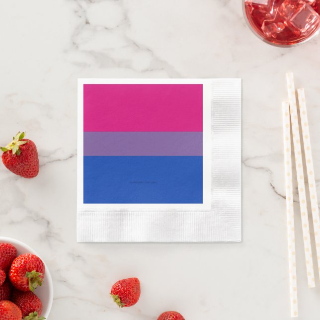 SlipperyJoe's Bisexuella Pride Flag färger magenta Pappersservett (Insitu)