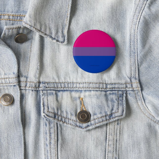 SlipperyJoe's Bisexuella Pride Flagga lila-rosa bl Knapp (In Situ)
