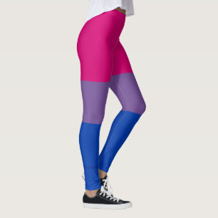SlipperyJoe's Bisexuella Pride Flagga lila-rosa bl Leggings