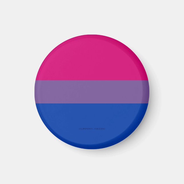 SlipperyJoe's Bisexuella stolthetsflaggas färger m Magnet (Framsidan)
