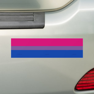 SlipperyJoes bisexuella stolthetsflaggas färger ma Bildekal