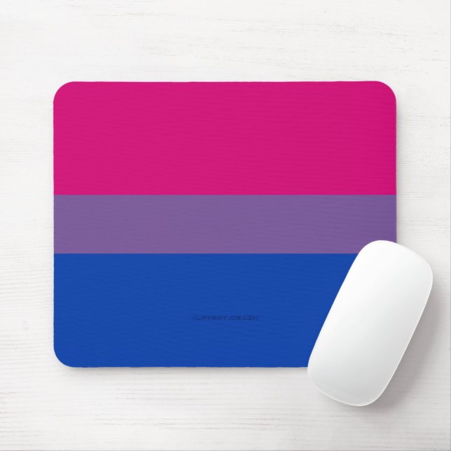 SlipperyJoes bisexuella stolthetsflaggas färger ma Musmatta (Med mus)