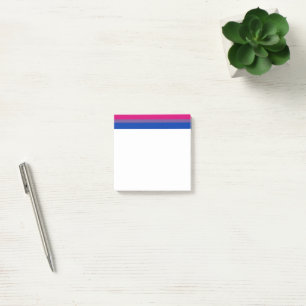SlipperyJoes bisexuella stolthetsflaggas färger ma Post-it Block