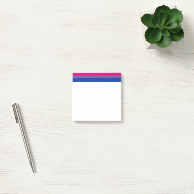 SlipperyJoes bisexuella stolthetsflaggas färger ma Post-it Block (Kontor)