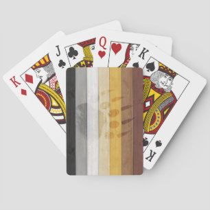 SlipperyJoe's Björnstolthetsflagga trägolv textur Casinokort