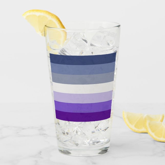 SlipperyJoe's Butch Lesbisk Pride Flagga gay gifts Glaskopp (Framsida Ice)