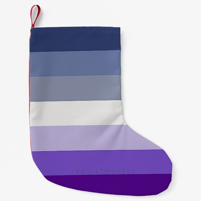 SlipperyJoe's Butch Lesbisk Pride Flagga gay gifts Liten Julstrumpa (Framsidan)