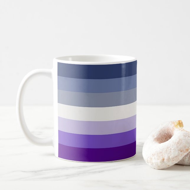 SlipperyJoe's Butch Lesbiska Prideflagga represent Kaffemugg (Med munk)