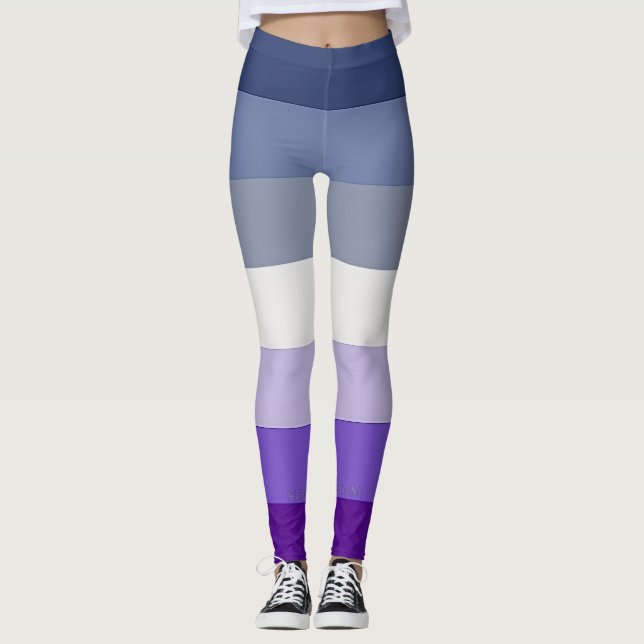 SlipperyJoe's Butch Lesbiska Prideflagga represent Leggings (Framsida)