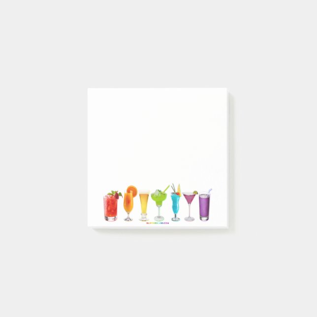 SlipperyJoe's cheers alkoholcocktails HGBTQIA gay Post-it Block (Framsida)