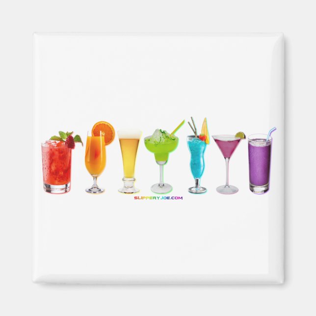 SlipperyJoe's Cheers dricker alkohol cocktail stol Magnet (Framsidan)