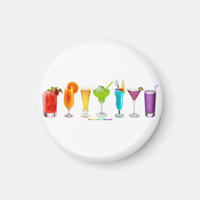 SlipperyJoe's Cheers dricker alkohol cocktail stol Magnet (Framsidan)