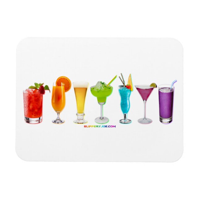 SlipperyJoe's Cheers drink alcohol cocktail pride  Magnet (Horisontell)
