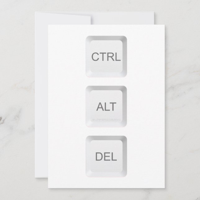 SlipperyJoe's CTRL ALT DEL datorklavsknappar Julkort (Framsida)