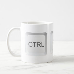 SlipperyJoe's CTRL ALT DEL datorklavsknappar Kaffemugg