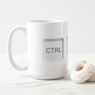 SlipperyJoe's CTRL ALT DEL datorklavsknappar Kaffemugg