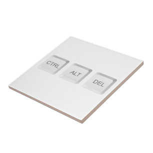 SlipperyJoe's CTRL ALT DEL datorklavsknappar Kakelplatta