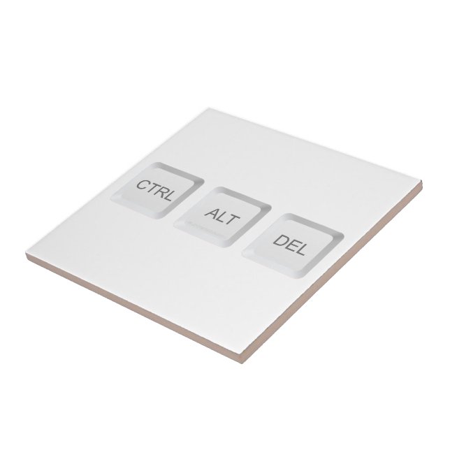 SlipperyJoe's CTRL ALT DEL datorklavsknappar Kakelplatta (Sidan)