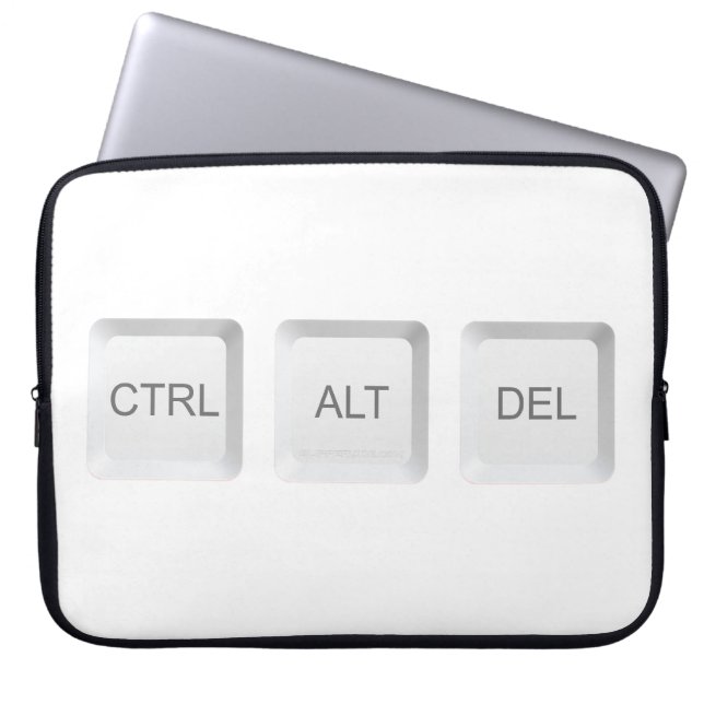 SlipperyJoe's CTRL ALT DEL datorklavsknappar Laptop Fodral (Framsidan)