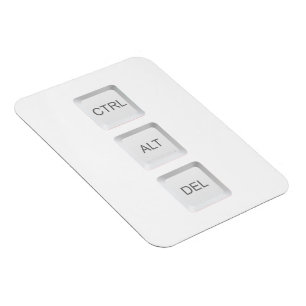 SlipperyJoe's CTRL ALT DEL datorklavsknappar Magnet