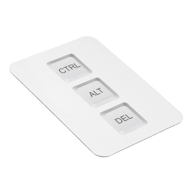 SlipperyJoe's CTRL ALT DEL datorklavsknappar Magnet (Högersidan)