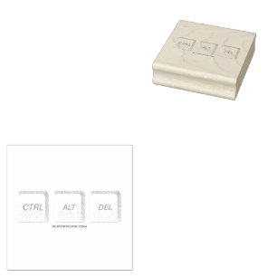 SlipperyJoe's CTRL ALT DEL datorklavsknappar Stämpel