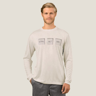 SlipperyJoe's CTRL ALT DEL knappar tre vita datork T Shirt