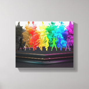 SlipperyJoe's Dancing Pride Shadows gay gifts art Canvastryck