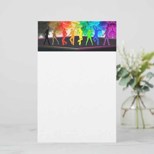 SlipperyJoe's Dancing Pride Shadows gay gifts arti Brevpapper (Stående Fram)