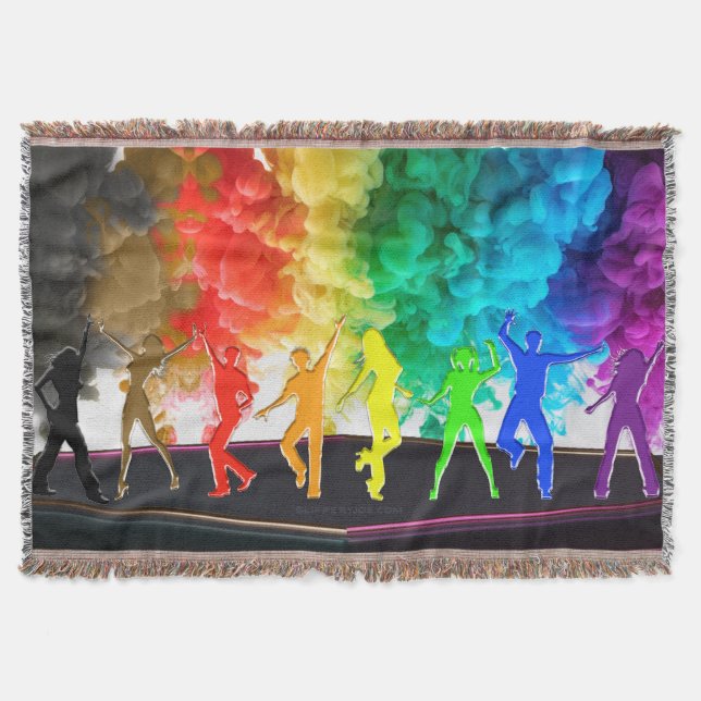 SlipperyJoe's Dancing Pride Shadows gay gifts arti Filt (Framsidan)