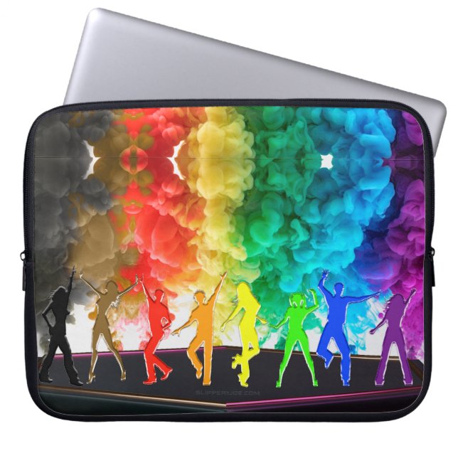 SlipperyJoe's Dancing Pride Shadows gay gifts arti Laptop Fodral (Framsidan)