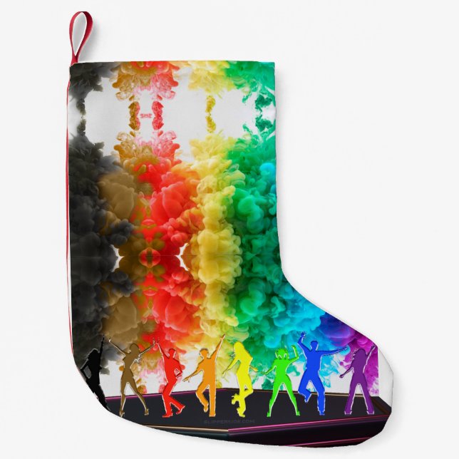 SlipperyJoe's Dancing Pride Shadows gay gifts arti Liten Julstrumpa (Framsidan)