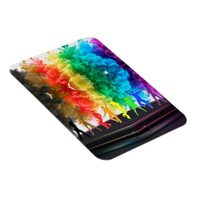 SlipperyJoe's Dancing Pride Shadows gay gifts arti Magnet (Högersidan)